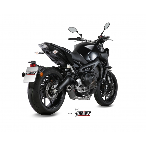 Escape completo MIVV 3x1 Oval carbono con tapa carbono para Yamaha MT-09 / FZ-09 (2013-20)