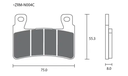 Pastillas de freno ZCOO N004 EX Race (Pinzas NISSIN)