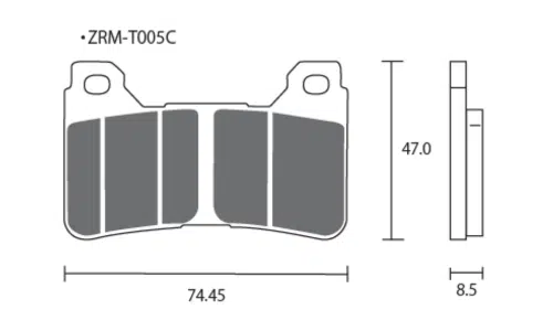 Pastillas de freno ZCOO T005 EXC Endurance (Pinzas TOKICO)