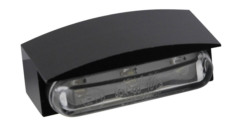 LED license plate light black aluminum E11 (3 leds)