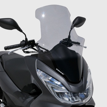 [010101P47] Raised protection screen for Honda PCX 125/150 2014-2018 (70cm - with hand protection)   (Transparent)