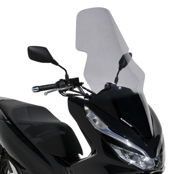 [0101P94-01] Raised protection screen for Honda PCX 125/150 2018-2019 (85cm +  hand protection for abs version) (Transparent)