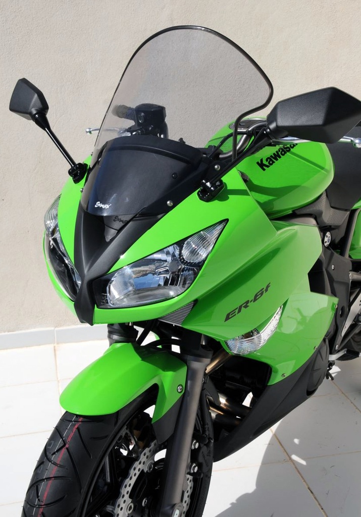 Elevated protection windscreen for Kawasaki ER 6 F 2009-2011 (total height 46 cm)