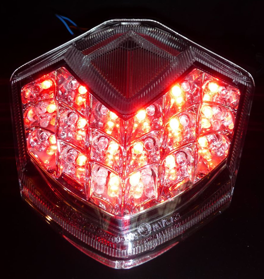 Taillight Led white for Kawasaki Z750 2007-2012 (E11) (with reflectors - no blinking)