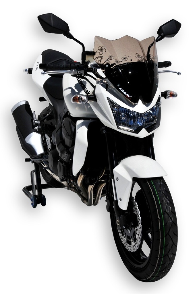 Screen for Kawasaki Z750 2007-2012 (Look Z1000 - 39 cm - double bubble - fasteners and brackets)