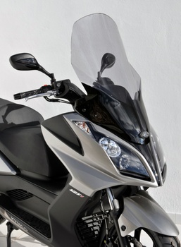 [014101P01] Windscreen scooter high protection for Kymco DINK STREET 125/200/300i Downtown 2009-2019 (with hand protection) (Transparent)