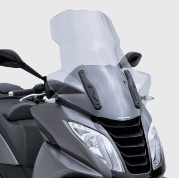 [11101008] Windscreen scooter high protection for Peugeot Metropolis 400i 2013-2020 (70 cm - with hand protection) (Transparent)