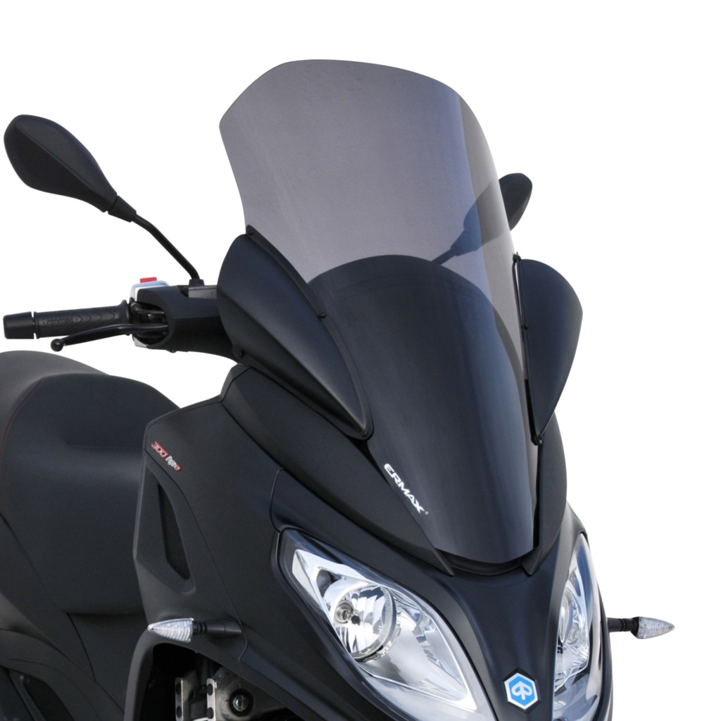 Windscreen scooter touring for Piaggio MP3 300 HPE &amp; HPE sport 2019-2021 (68 cm - with hands protection in abs)