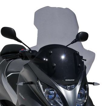 [0153P15-01] Windscreen scooter high protection for Piaggio MP3 350/500 HPE 2018-2021 (Sport-business-Advanced) (70 cm - with hand protection) (Transparent)