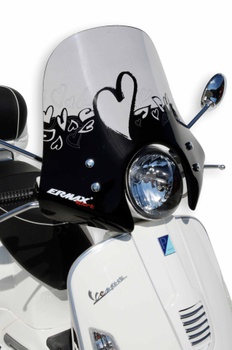 [SP1301GMS] Cúpula deportiva para Vespa GTS-HPE 125/300 2008-2022 (45 cm) (Transparente)