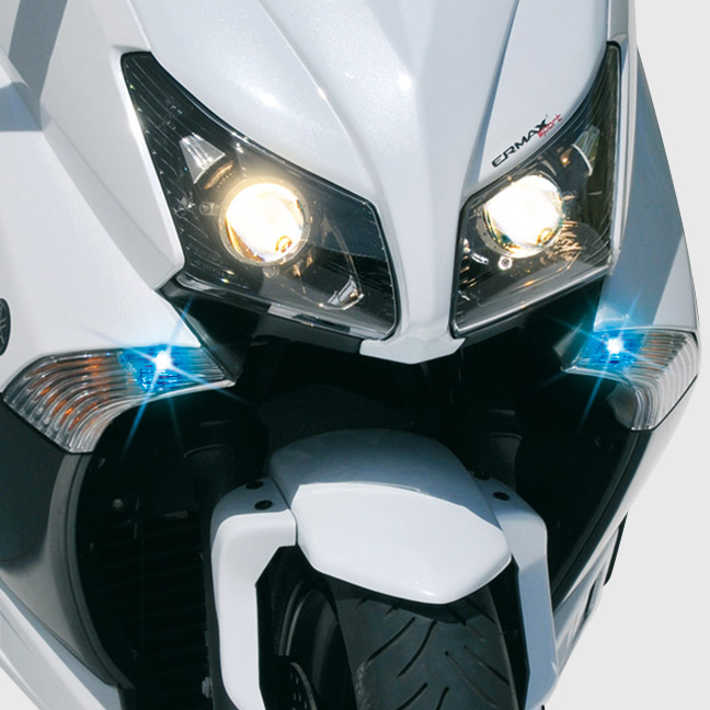 Luces de posición LED para Yamaha T-MAX 530 2012-2014 E11 azul (par)