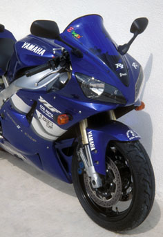 [10200053] Pantalla alta para Yamaha YZF R1 2000-2001 (+ 5cm soit 44 cm) (Azul Celeste)