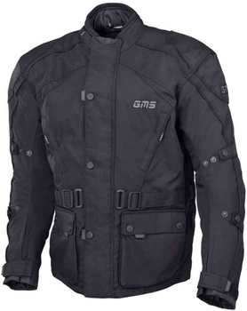 [ZG55002-039-S] GMS TWISTER MOTORCYCLE JACKET FOR WINTER (Black/Grey, S)