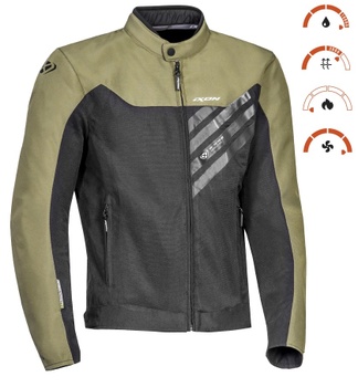 [100101111-4050-S] CHAQUETA DE MOTO IXON ORION PARA VERANO (Antracita/Gris/Rojo, S)