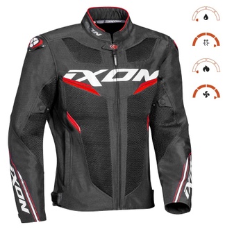 [100101108-4041-XS] CHAQUETA DE MOTO IXON DRACO PARA VERANO (Antracita/Gris/Amarillo, XS)