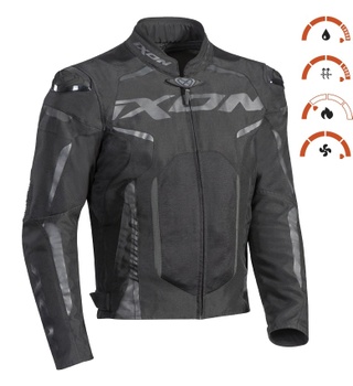 [100101072-1001-S] IXON GYRE MOTORCYCLE JACKET FOR WINTER (Black, S)