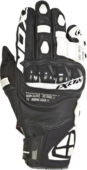 [300211018-1015-XL] GUANTES DE MOTO IXON RS RING PARA VERANO (Negro/Blanco, XL)