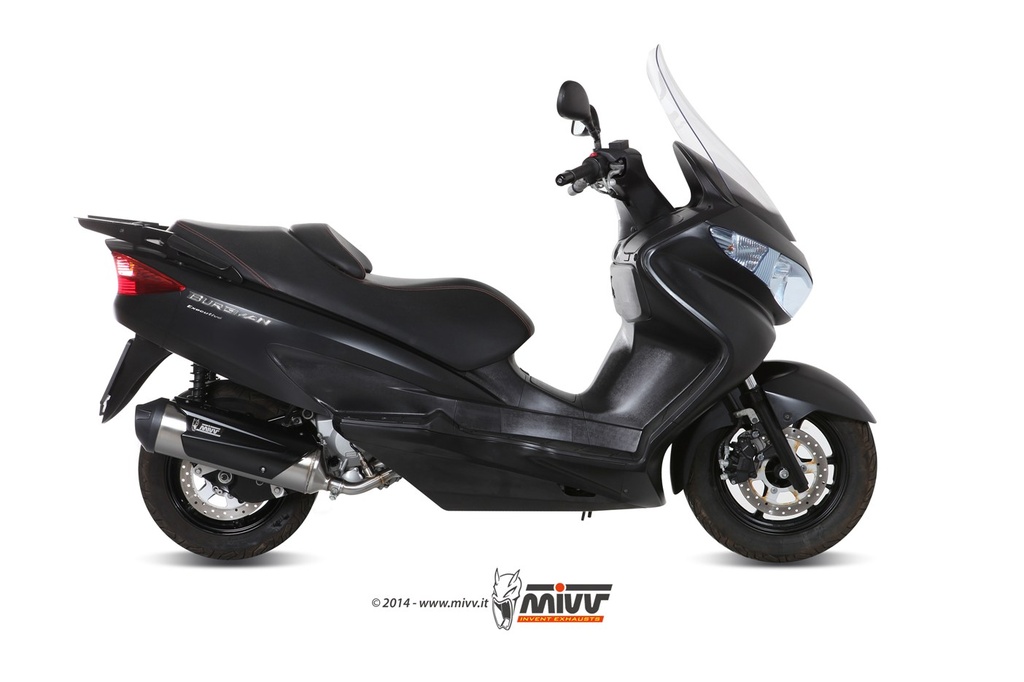 TUBO DE ESCAPE MIVV FULL SYSTEM 1x1 URBAN ST. STEEL SUZUKI BURGMAN 200 2007-13