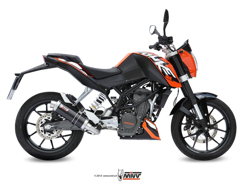 TUBO DE ESCAPE MIVV FULL SYSTEM 1x1 GP CARBON KTM 125 DUKE 2011-16 / 200 DUKE 2012-14