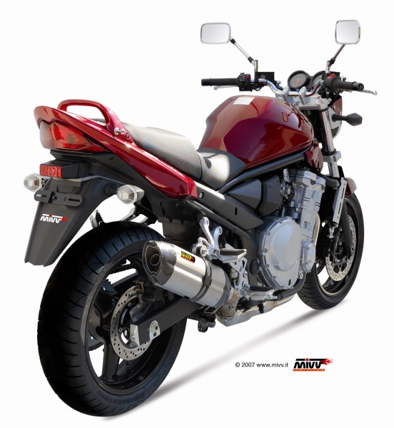 MIVV EXHAUST PIPE SLIP-ON SUONO ST. STEEL WITH CARBON CAP SUZUKI GSF 650 BANDIT 2007-15 / GSX 650 F 2008-15