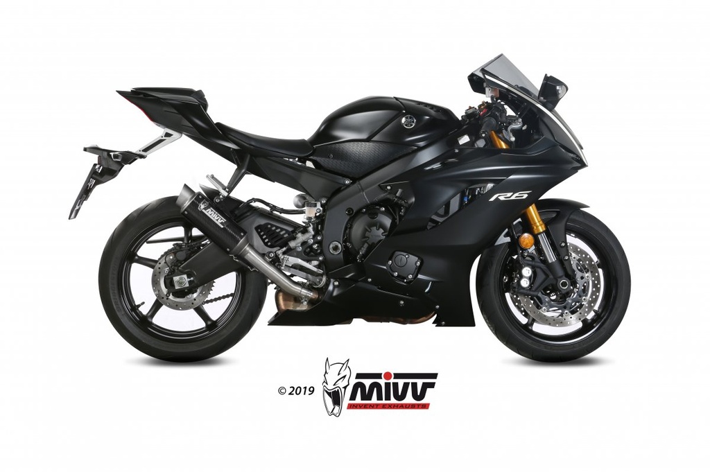 MIVV EXHAUST PIPE SLIP-ON GPpro CARBON YAMAHA YZF 600 R6 2017-22