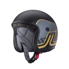 [C4CX00L4-XS] CABERG JET HELMET FREERIDE TROPHY (Black (Matte)/Grey/Gold, XS)