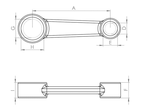 Connecting rod 2T Suzuki Lido 50 cc.