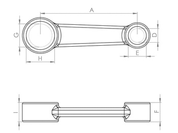 [B-127] Connecting rod 2T Suzuki Lido 50 cc.