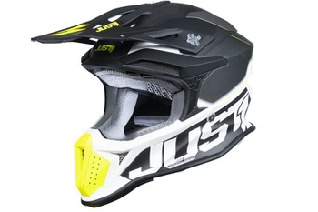 JUST1 OFF ROAD HELMET J18 HEXA (Black/Grey/Fluor Yellow/White, XS)