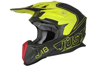 JUST1 OFF ROAD HELMET J18 VERTIGO (Red/Grey/Yellow Fluor, XS)