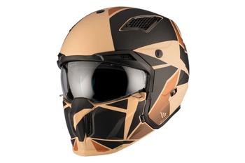 [13279961903] HELMET MODULAR MT STREETFIGHTER SV S P1R (Beige, XS)