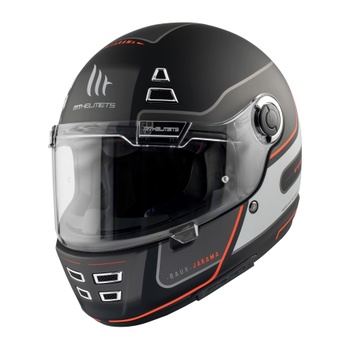 [131993141533] FULL-FACE HELMET MT JARAMA BAUX (Black/anthracite/red, XS)