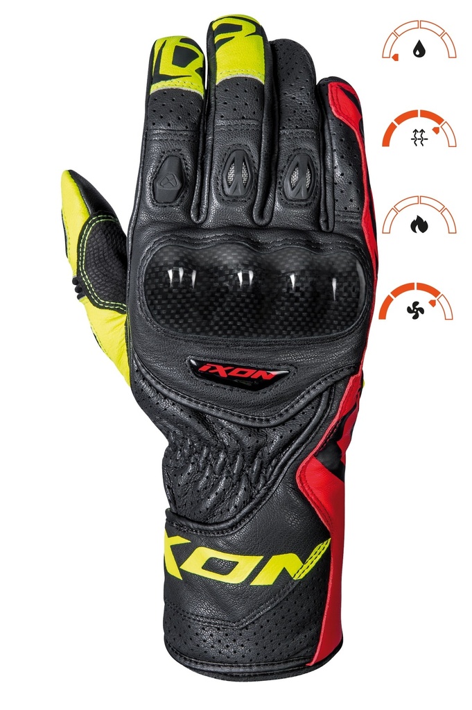 GUANTES DE MOTO IXON RS CIRCUIT R PARA VERANO