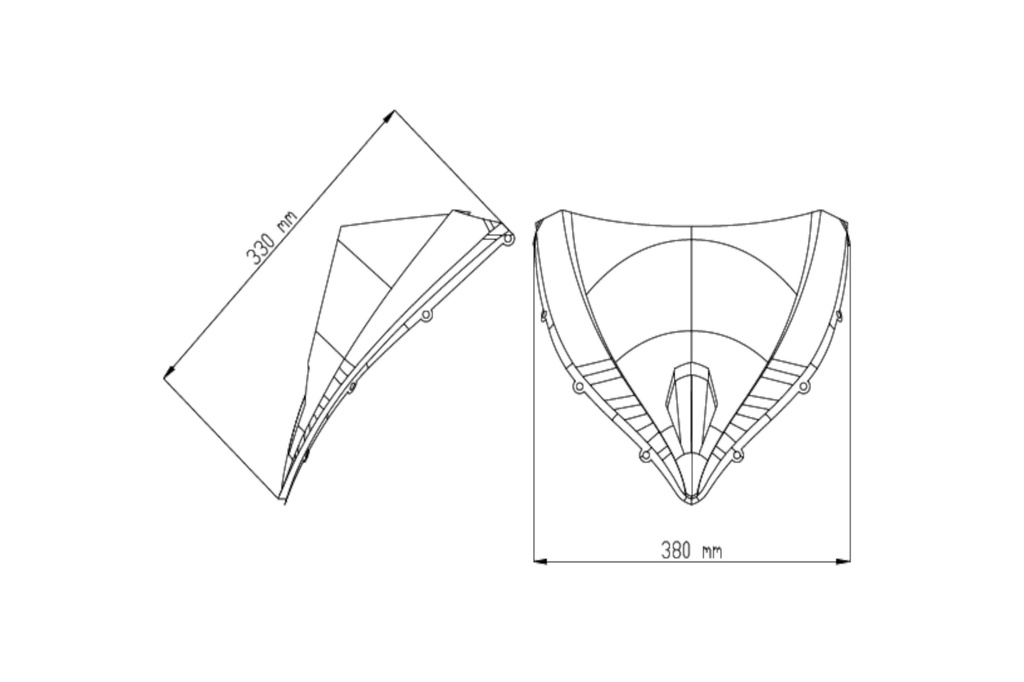 Z-RACING SCREEN MV AGUSTA F4 2010-2018 &amp; F4 RR 2013-2018