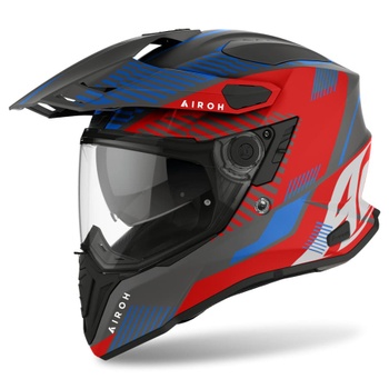 [PAI10A13111O!1C] FULL-FACE HELMET AIROH COMMANDER BOOST (Red/Blue, XS)