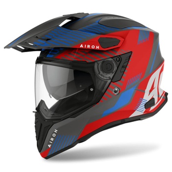 [PAI10A13111O!1C] CASCO INTEGRAL AIROH COMMANDER BOOST (Rojo/Azul, XS)