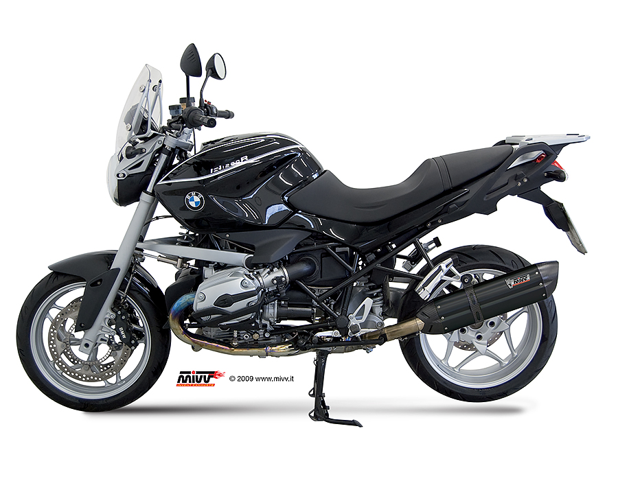 Mivv Slip-On Suono black con tapa carbono BMW R 1200 R 2008-10