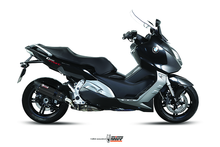 Mivv Slip-On Suono black con tapa carbono BMW C 600 Sport / C 650 GT 2012-15