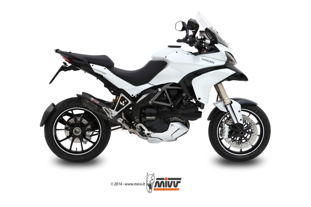 Mivv Slip-On Suono black con tapa carbono Ducati Multistrada 1200 2010-14