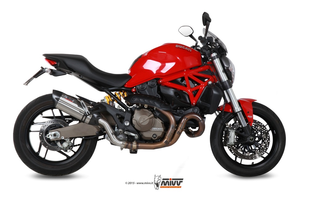 Mivv Slip-On Suono St. Steel con tapa carbono Ducati Monster 821 2014-17