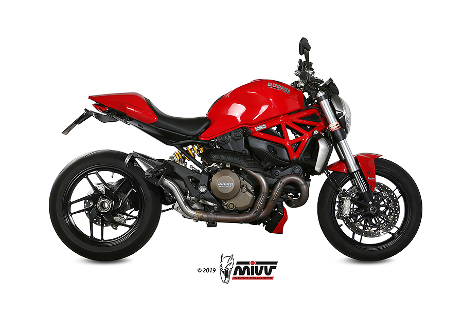 Mivv Slip-On Mk3 carbono Ducati Monster 821 2014-17 / Monster 1200 / S 2014-16