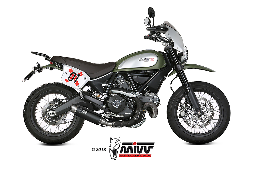 Mivv Slip-On GP Pro black Ducati Scrambler 800 2015-20