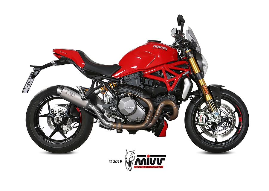 Mivv Slip-On GP Pro titan Ducati Monster 821 2018-20 / Monster 1200 2017-21