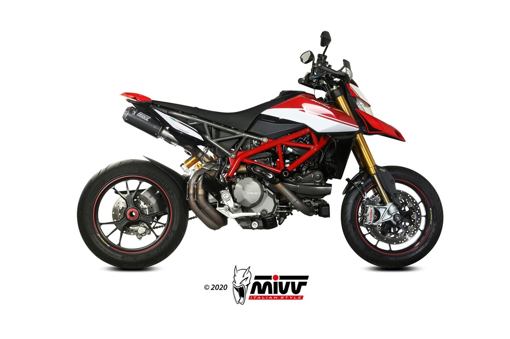 Mivv 2 Slip-On Mk3 carbono Ducati Hypermotard 950 / SP / RVE 2019-22