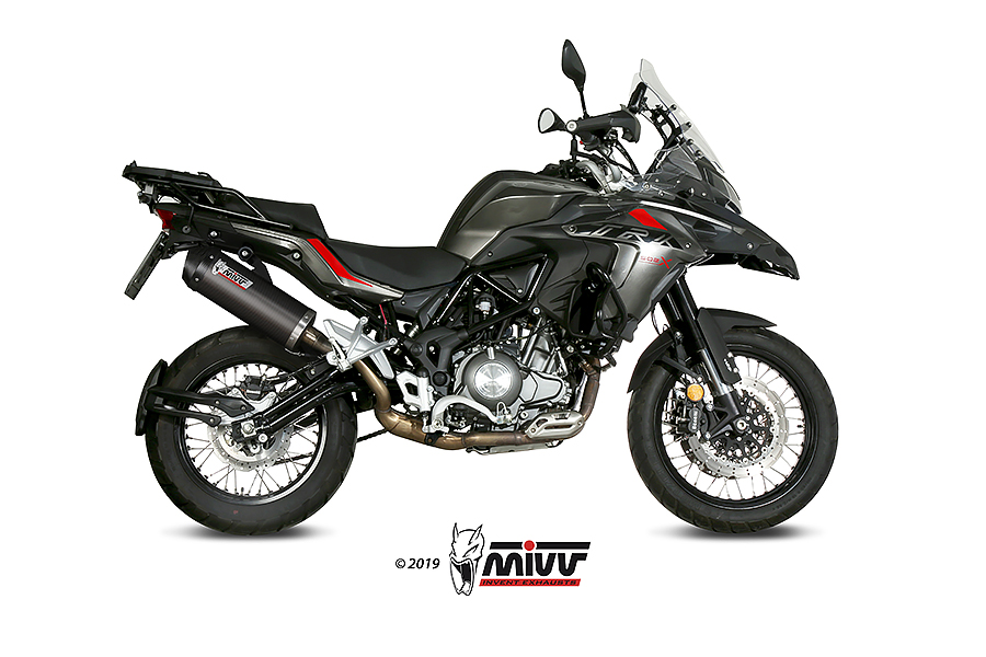 Mivv Slip-On Oval carbono con tapa carbono Benelli TRK 502 X 2018-24