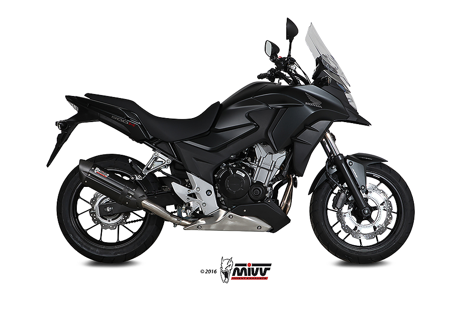 Mivv Slip-On Suono black con tapa carbono Honda CB 500 X 2016