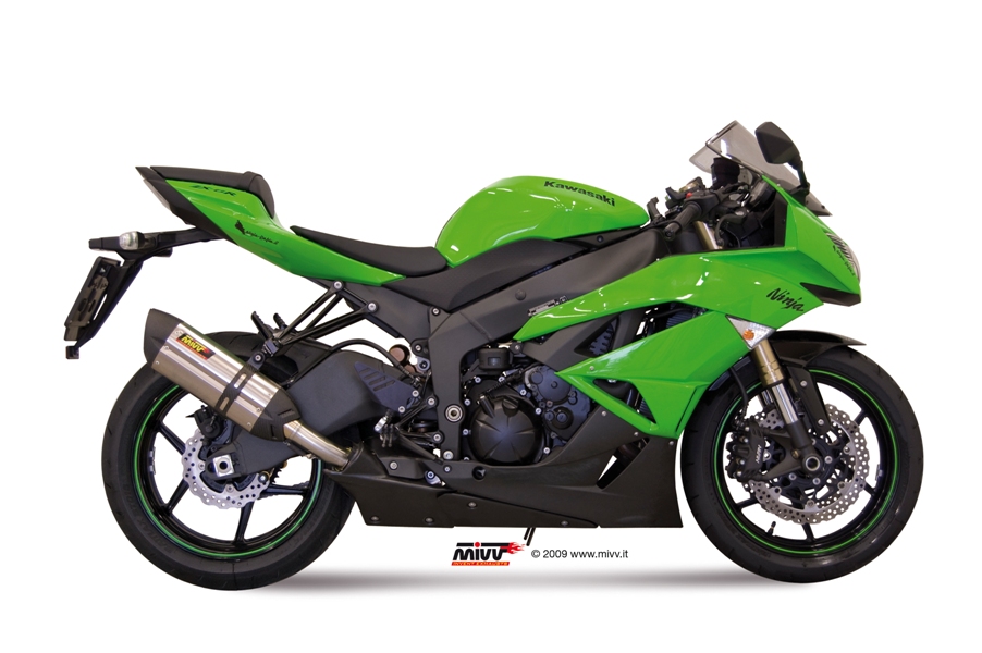 Mivv Slip-On Suono St. Steel con tapa carbono Kawasaki ZX-6 R 2009-16 / ZX-6 R 636 2013-16