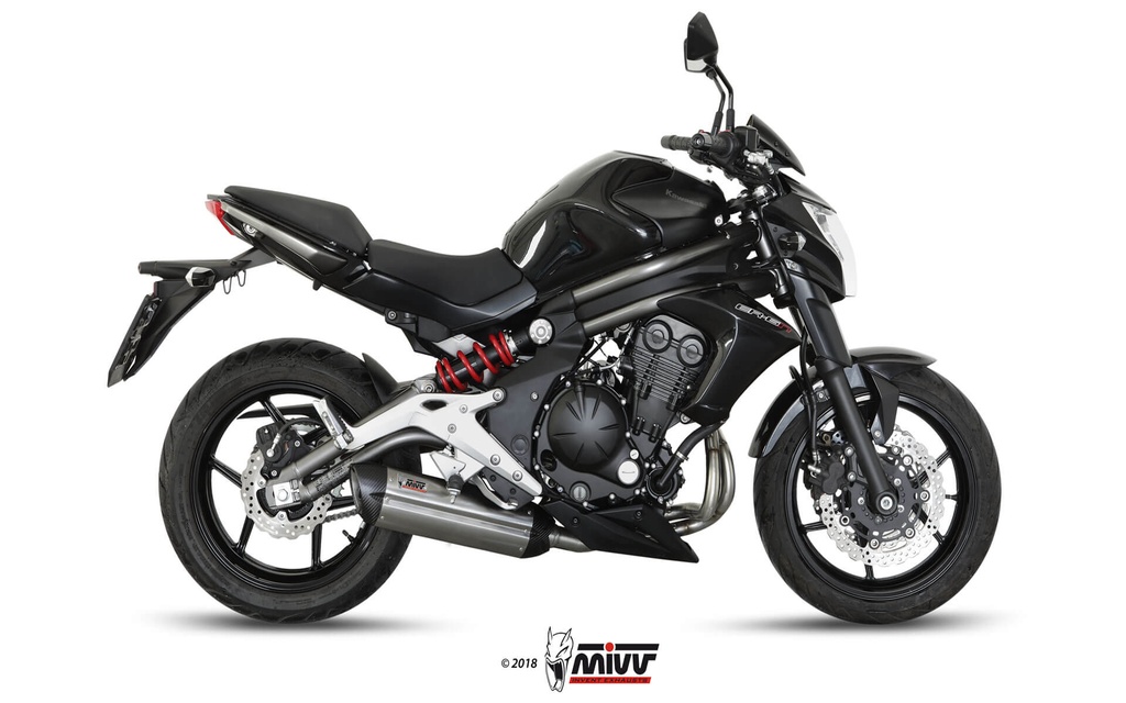 Mivv Full system 2x1 Suono St. Steel con tapa carbono Kawasaki ER-6n / f 2012-16