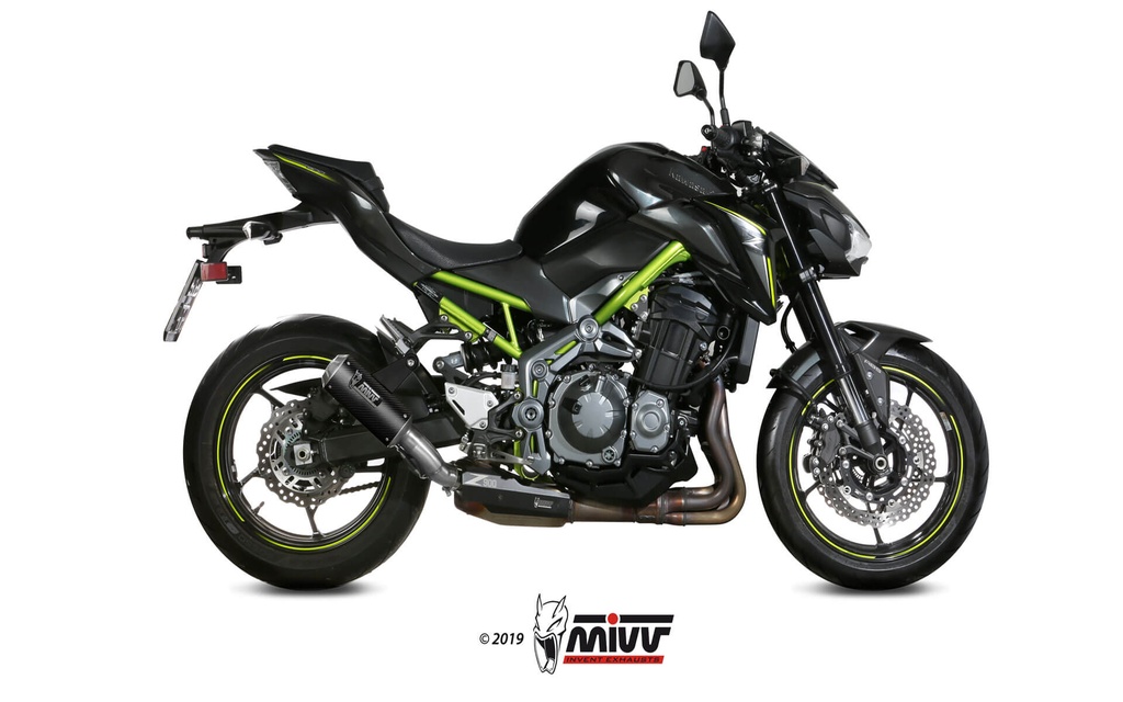 Mivv Slip-On Mk3 carbono Kawasaki Z900 2017-19