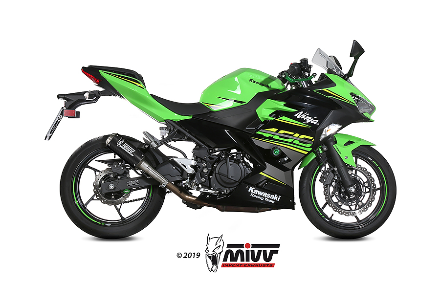 Mivv Slip-On Mk3 carbono Kawasaki Ninja 400 2018-20 / Z400 2019-20